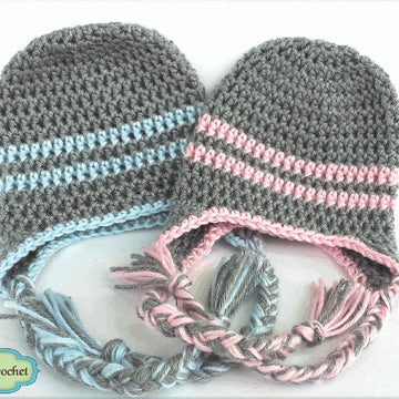 Half Double Crochet Striped Hat
