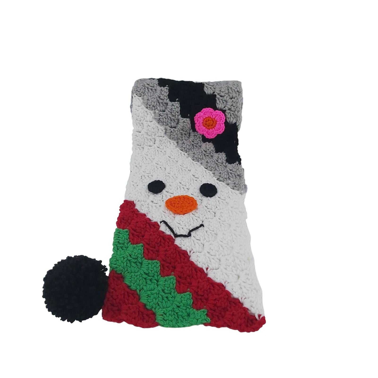 Snowman Face Scarf C2C