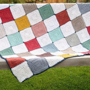 Not So Scrappy Scrap Yarn Blanket