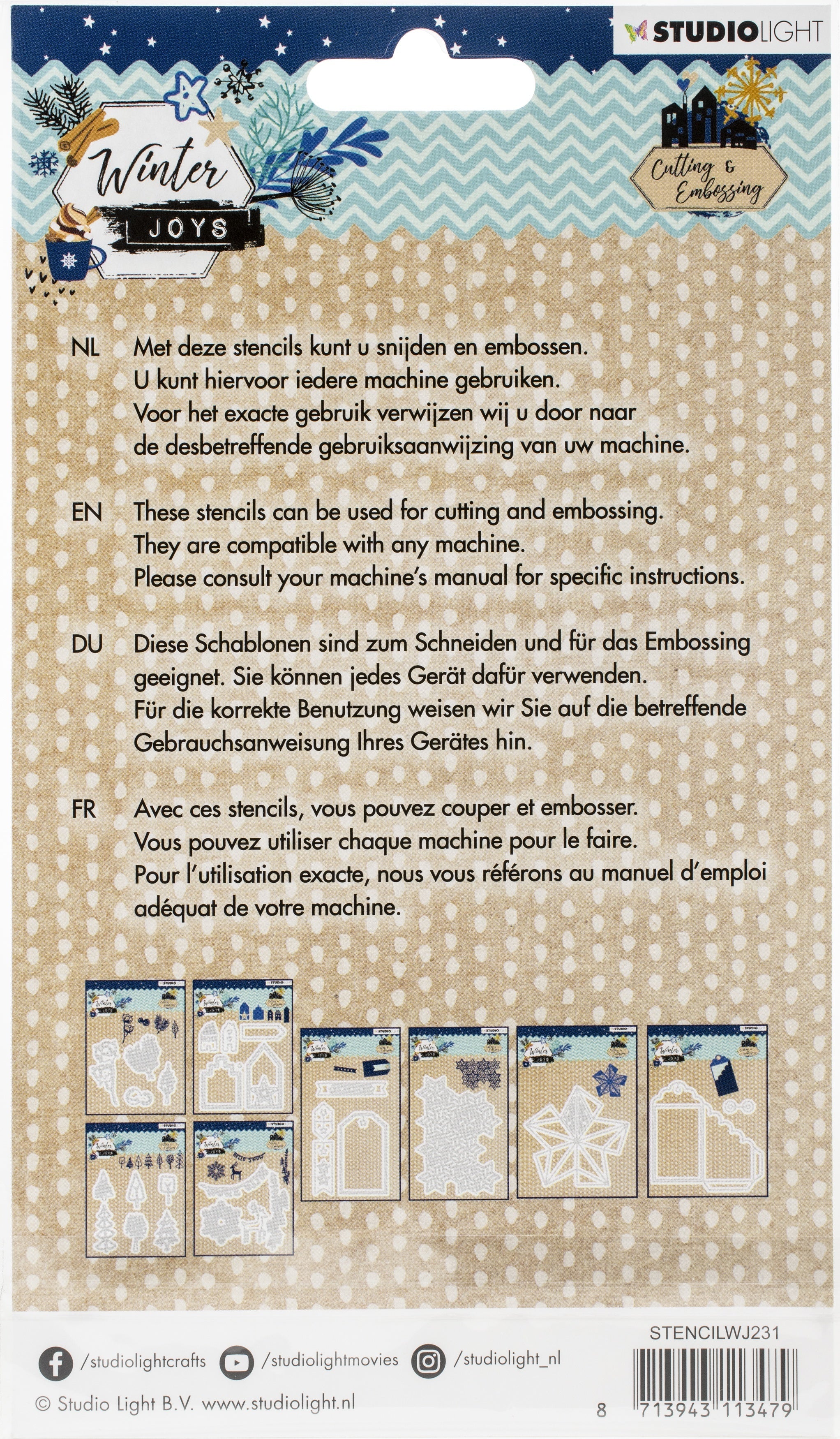 Studio Light Winter Joys Cutting & Embossing Die - NR. 230