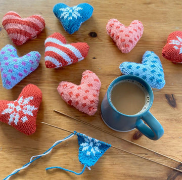 Cosy Christmas Hearts Decorations