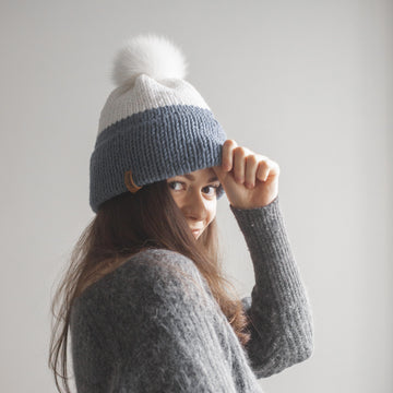 Set: Double Brim beanie and Cowl Scarf + VIDEO