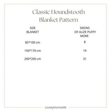 Classic Houndstooth Blanket Pattern