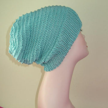 Simple Stripey Spring Slouch Hat