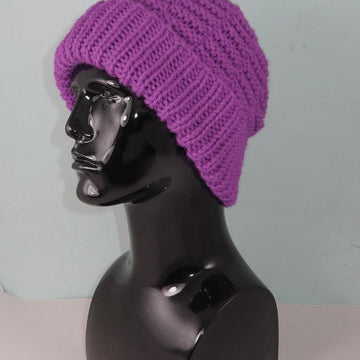 Chunky Basket Stitch Beanie Hat