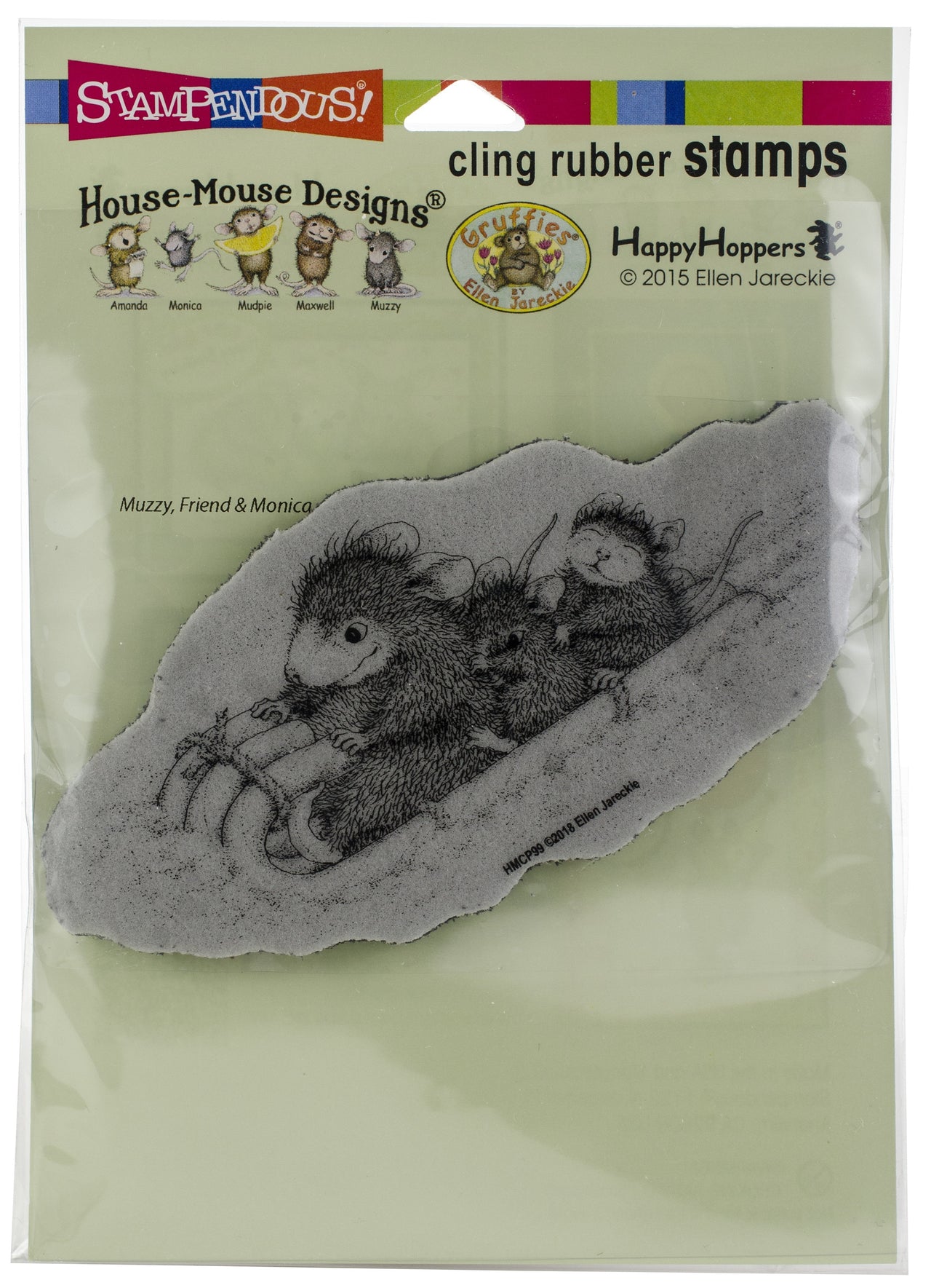 Stampendous House Mouse Cling Stamp - Peppermint Sledding