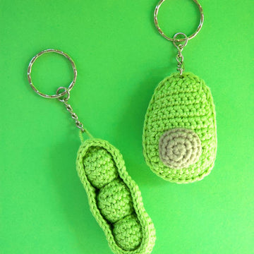 2 in 1 Bundle Avocado & Peas in Pod Key Chains