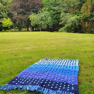 Little Bobble Blue Blanket
