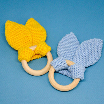 Baby teether with bunny ears