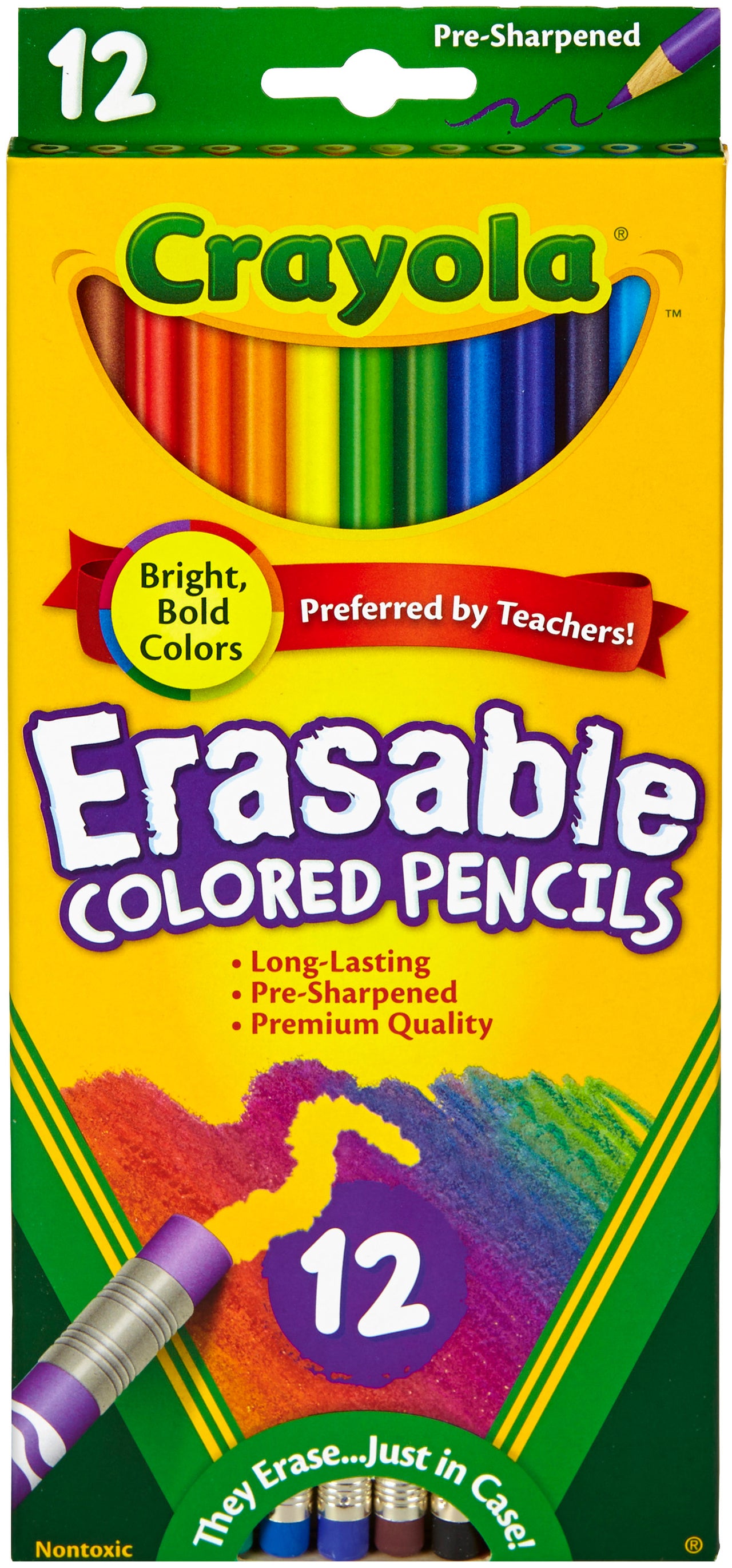 Crayola Erasable Colored Pencils - 12/Pkg Long