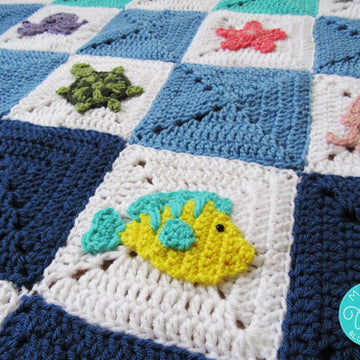 Ocean Granny Square Afghan