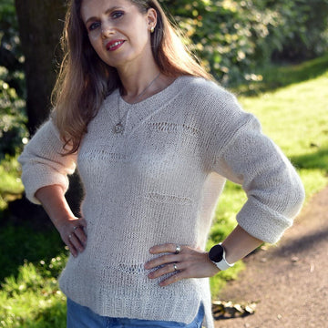 Broken Symmetry V-neck Sweater