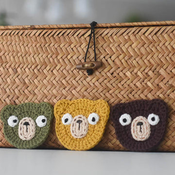 Crochet bear motif