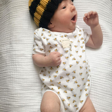 Bee Bottom Baby Hat