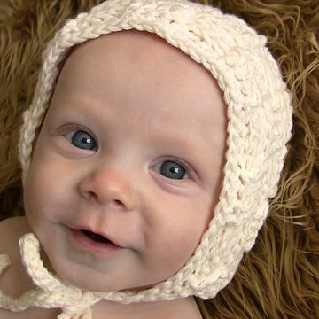 Basket Weave Baby Bonnet