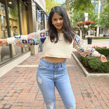 Granny Chic Crochet Crop Top