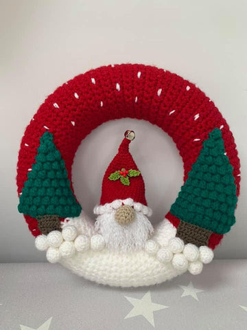 Crochet gonk wreath