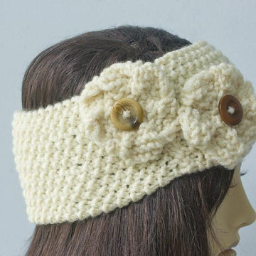 Knit Flower Head Band