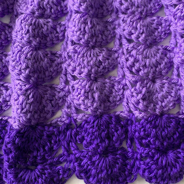 Purple Peacock Shawl