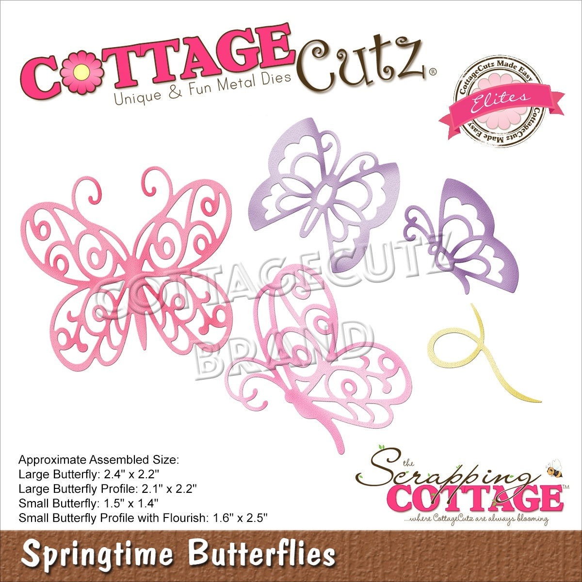 CottageCutz Elites Die - Springtime Butterflies 1.4" To 2.5"