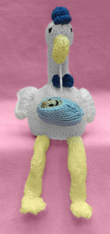 Stork with Baby choc orange cover / toy