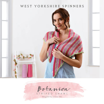 Botanica Striped Shawl in West Yorkshire Spinners Signature 4 Ply - DBP0036 - Downloadable PDF