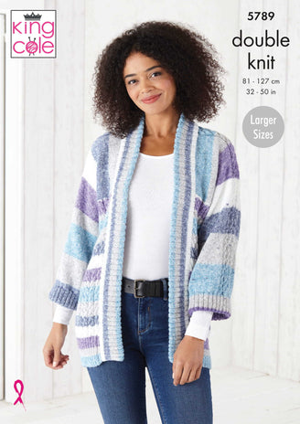 Sweater and Jacket Knitted in King Cole Harvest DK \n - 5789 - Downloadable PDF