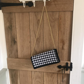 Houndstooth Clutch Bag