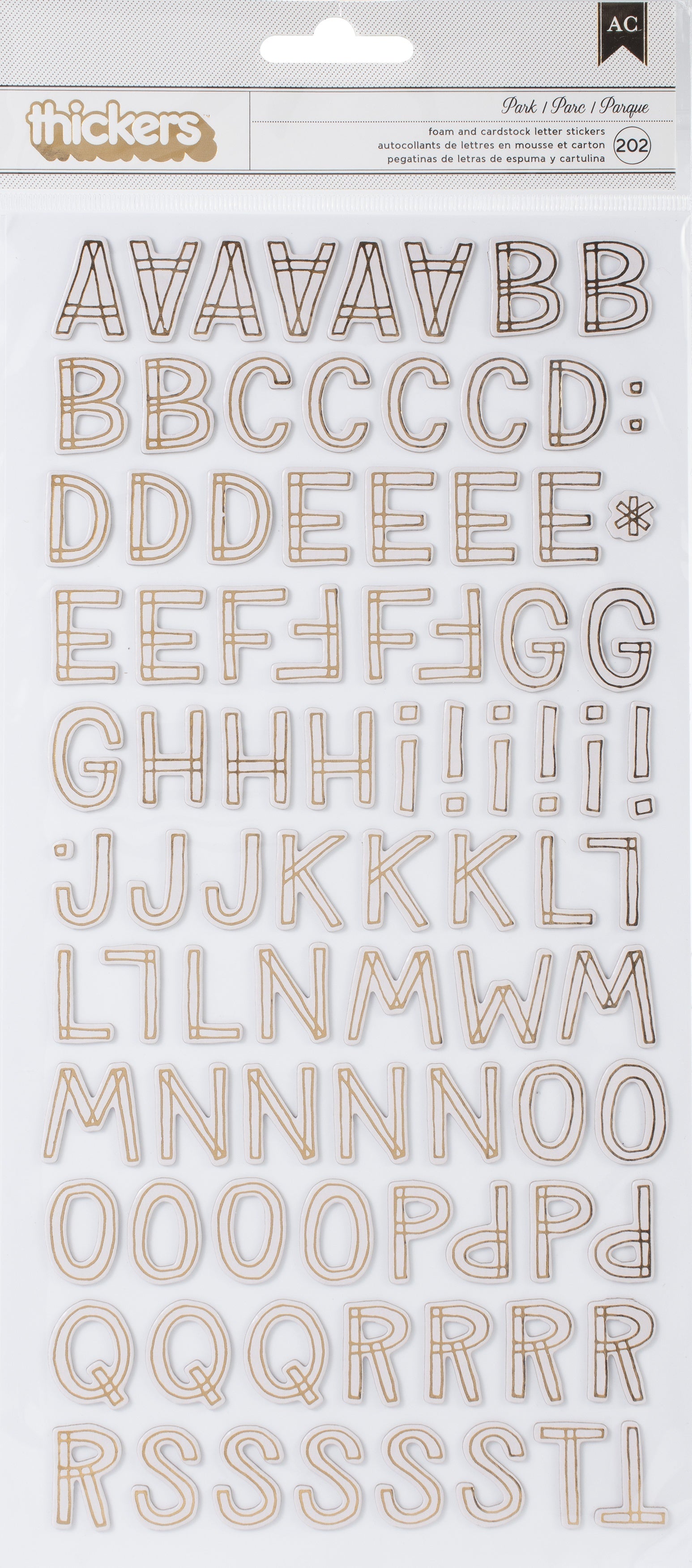 American Crafts Magical Forest Thickers Stickers 202/Pkg - Park Alpha/Foam & Cardstock