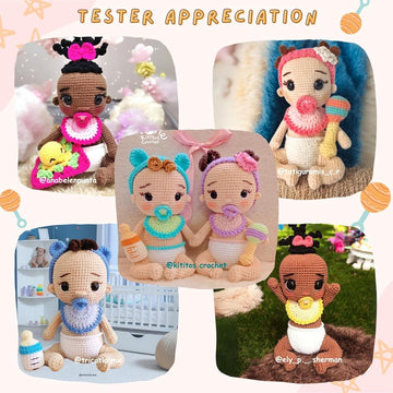 Newborn Baby Doll Amigurumi Crochet Pattern – HidariBabies Collection (PDF)