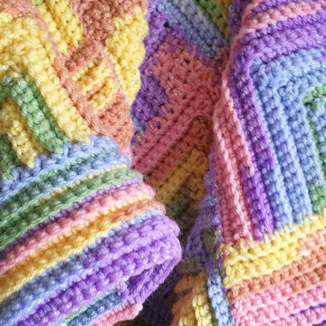 Rainbow Textured Baby Blanket (UK)