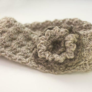 Textured Flower Headband, Ear Warmers