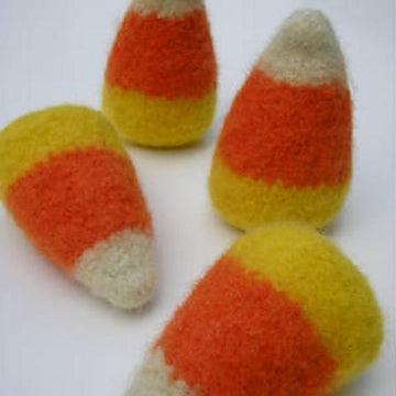 Felted Woolly Candy Corn