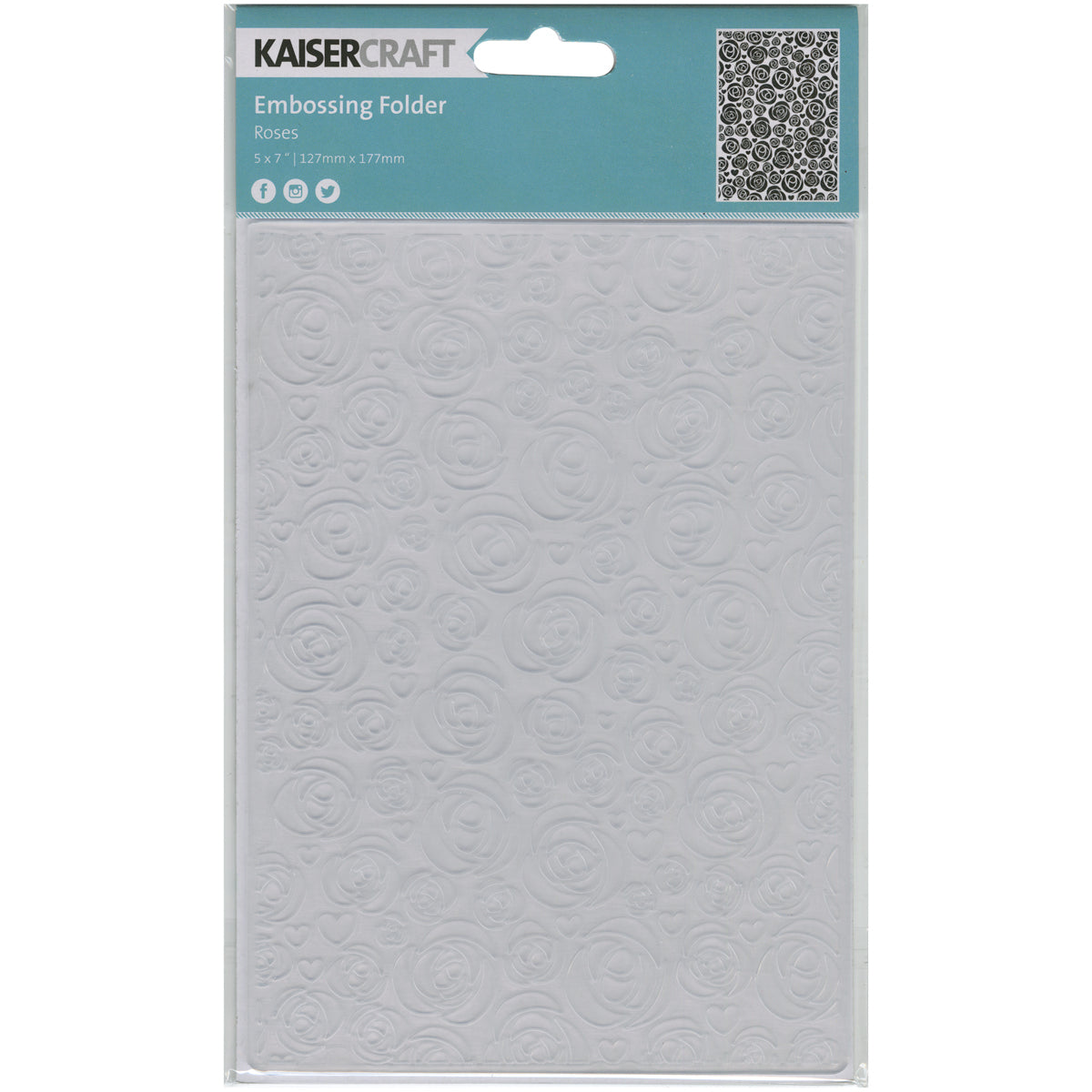 Kaisercraft Embossing Folder 5"X7" - Roses