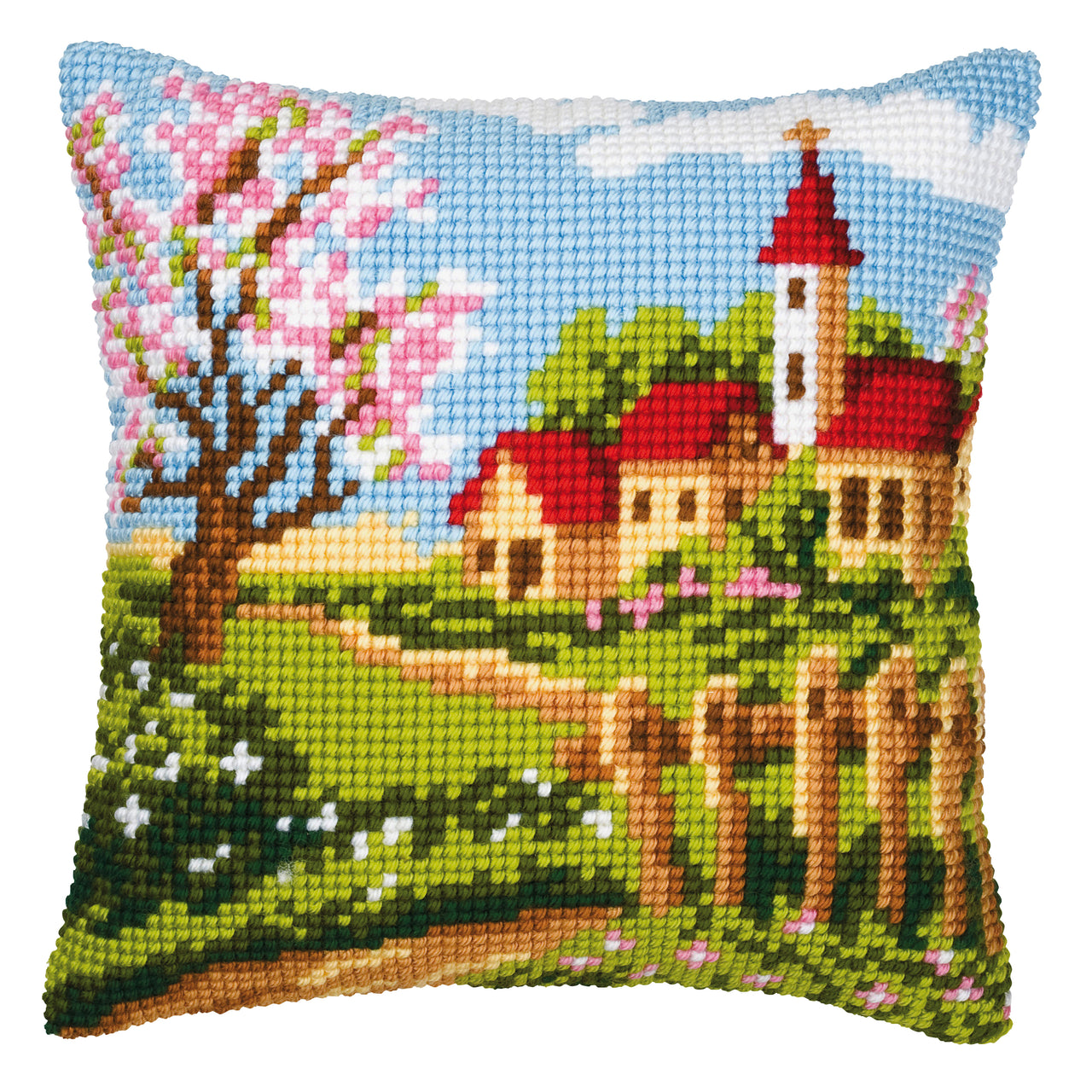 Vervaco Springtime Cushion Front Chunky Cross Stitch Kit - 40cm x 40cm