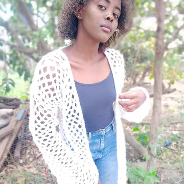 Duster mesh cardigan