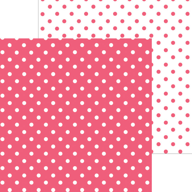 Doodlebug Petite Swiss Dot Cardstock 12"X12" 25/Pkg - Cherry