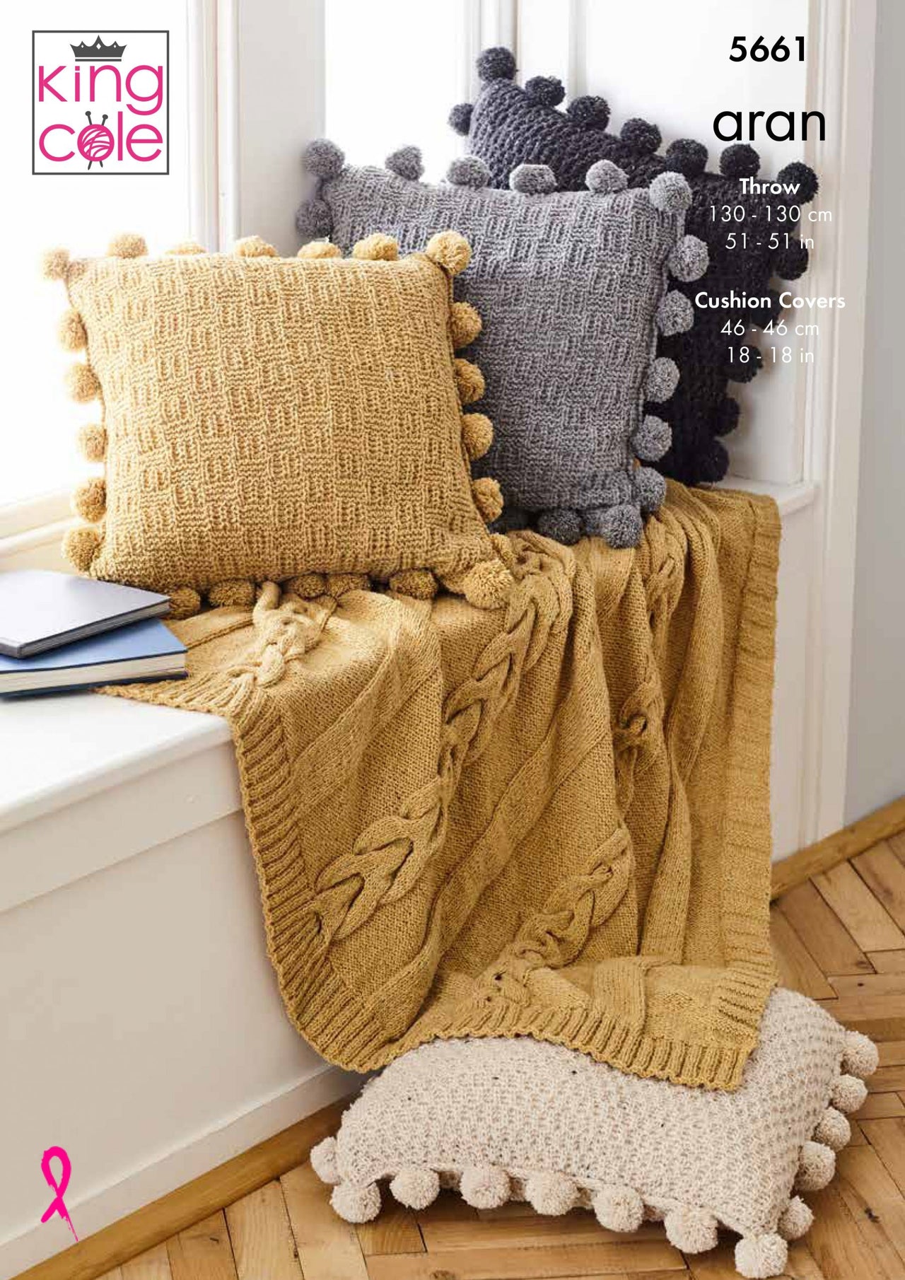 Throw & Cushion Covers in King Cole Forest Aran - 5661 - Leaflet