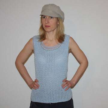 Pale Blue Mesh Top