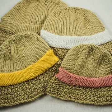 Knit Straw Sun Hat