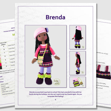 21 inch crochet doll pattern PDF, Large amigurumi doll, Brenda