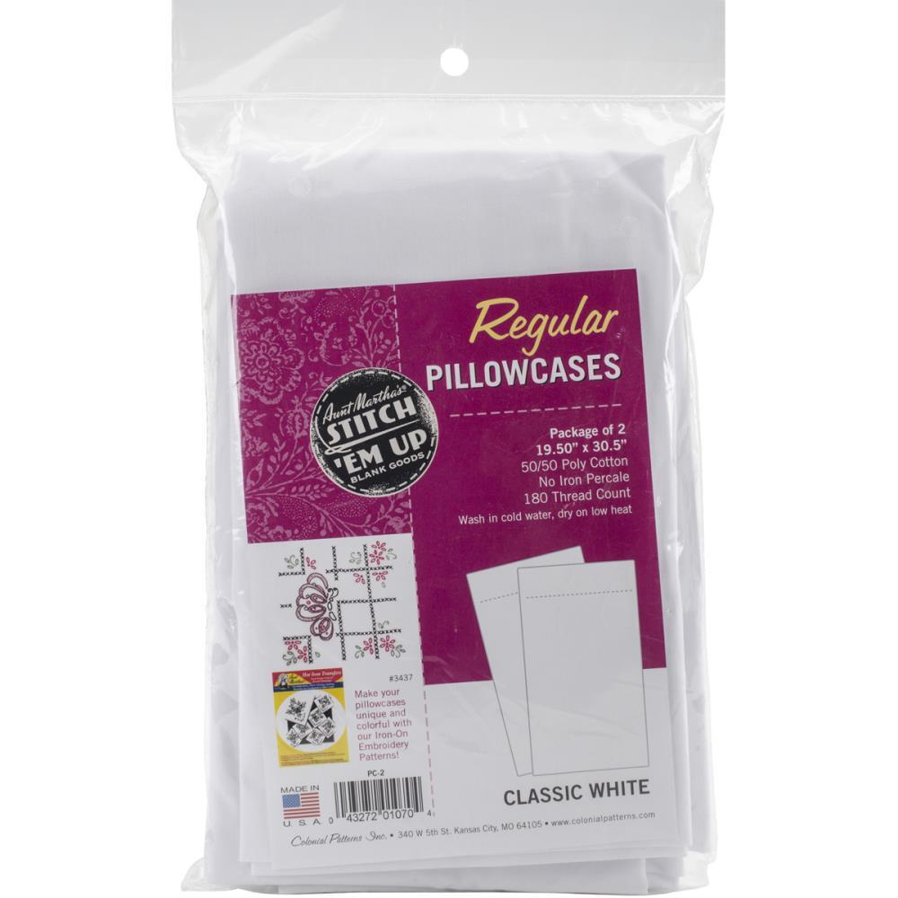 Aunt Martha's Stitch 'Em Up Pillowcase Pair - Standard
