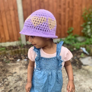 Kids Six Hearts Sunhat