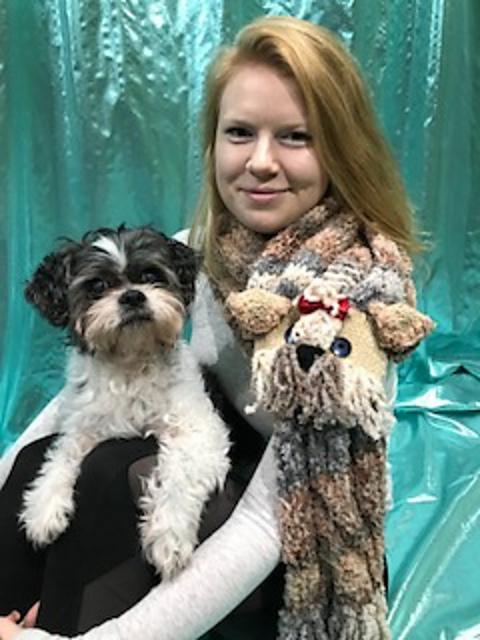 Shih Tzu-Yorkie Dog Cowl Scarf