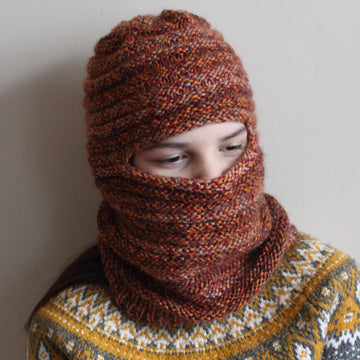 Raven Balaclava for Aran
