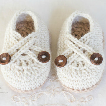 Swiss Coffee Baby Booties