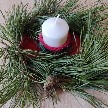 Candle Holder + Wreath