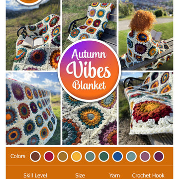 Autumn Vibes Granny Square Blanket