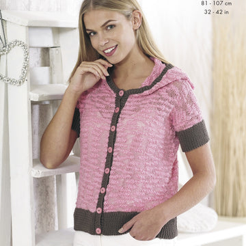 Cardigan & Hoodie in King Cole Opium - 4471 - Downloadable PDF