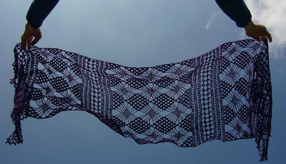 Single skein crochet shawl